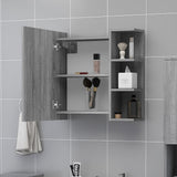 Bathroom Mirror Cabinet Grey Sonoma 62.5x20.5x64 cm Engineered Wood 826352