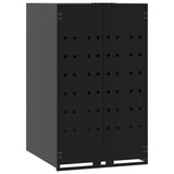 Wheelie Bin Storage for 4 Bins Black 276x79x117 cm Steel 3279979