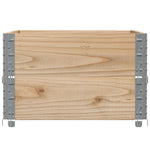 ZNTS Pallet Collars 2 pcs 80x60 cm Solid Wood Pine 4010268
