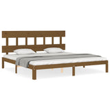 Bed Frame without Mattress Honey Brown 200x200 cm Solid Wood Pine 3193619
