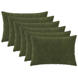Cushion Cover 6 pcs HEERLEN Green 50 x 75 cm Microfiber Fleece 911700