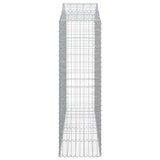 Arched Gabion Baskets 9 pcs 200x50x160/180 cm Galvanised Iron 3145710