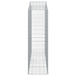 Arched Gabion Baskets 10 pcs 200x50x160/180 cm Galvanised Iron 3145711