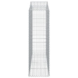 Arched Gabion Baskets 10 pcs 200x50x160/180 cm Galvanised Iron 3145711