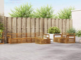 Outdoor Sofa Set 7 pcs Natural Solid Acacia Wood 3374394