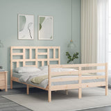 Bed Frame without Mattress 140x190 cm Solid Wood 3194876
