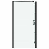 Bath Shower Screen Black and Transparent 80 x 68 x 128 cm 42018556