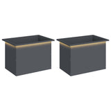 Garden Planter with LED 2 pcs Antracite 40 x 60 x 40 cm Steel 8008145