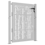 Garden Gate 100x125 cm Corten Steel Bamboo Design 153240