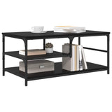 Coffee Table Black Oak 90 x 49 x 40 cm Engineered Wood 886245