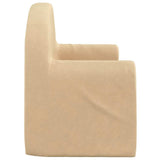 Kids' Sofa Bed 2-Seater Cream Soft Plush 357025