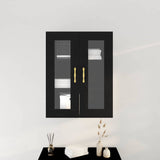 Wall Cabinet Black Oak 69.5 x 34 x 90 cm Engineered Wood 862164