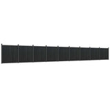 Fence Panel Grey 1564x186 cm WPC 3282797