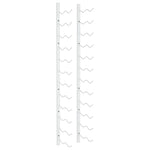 ZNTS Wall Mounted Wine Rack for 24 Bottles White Iron 340883