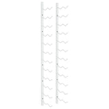 ZNTS Wall Mounted Wine Rack for 24 Bottles White Iron 340883