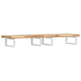 Basin Shelf Wall Mounted Steel and Solid Wood Acacia 3302700