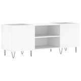 Record Cabinet White 121x38x48 cm Engineered Wood 831676