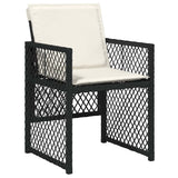 Garden Dining Set 5 pcs Black Poly Rattan 3380617