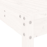 Garden Bar Set White Solid Pine Wood Seats 6 Footrest 3157782
