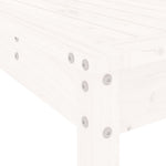 7 Piece Garden Bar Set White Solid Wood Pine 3157782