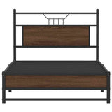 Bed Frame without Mattress Brown Oak 100x190 cm Engineered Wood 4107010