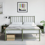 ZNTS Bedside Cabinets 2 pcs Olive Green 36x39x43.5 cm Steel 846713