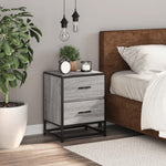 ZNTS Bedside Cabinet Grey Sonoma 40x31x50 cm Engineered Wood 848680