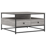 ZNTS Coffee Table Grey Sonoma 80x80x45 cm Engineered Wood 835292