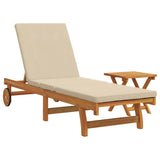 Sun Lounger Reclining 1-person 2 pcs Brown Solid Acacia Wood 3325202