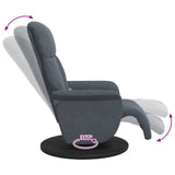 Massage Recliner Chair Dark Grey 91 x 71 x 105 cm Velvet 42018599