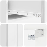 Wall-Mounted Side Table High Gloss White 87.5 x 34.5 x 17 cm 898329