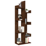 Book Cabinet 48x25.5x140 cm Brown Oak Engineered Wood 816007