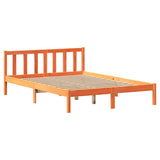 Bed Frame without Mattress Wax Brown 120x190 cm Small Double Solid Wood Pine 3301487
