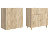 Cabinet Set 2 pcs Sonoma Oak 66 x 34.5 x 90 cm Engineered Wood 3416720