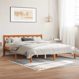 Bed Frame without Mattress Wax Brown 160x200 cm Solid Wood Pine 844811