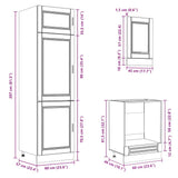 7 Piece Kitchen Cabinet Set Kalmar Artisan Oak Engineered Wood 3314790