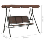 Garden Swing Bench with Canopy Coffee 41422