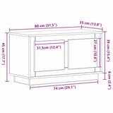 TV Cabinet 80 x 35 x 45 cm Black oak Engineered wood 862130