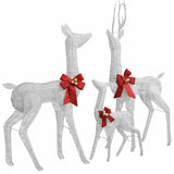 Reindeer Family White and silver Mesh, metal Extra Tall 329771