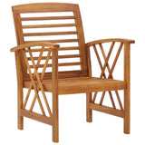 Garden Lounge Set Brown Solid acacia wood Medium Durable 3057983