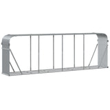 Log Holder Light Grey 300x45x100 cm Galvanised Steel 364556