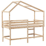 Loft Bed with Ladder and Roof without Mattress 90x200 cm 3282070