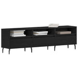 TV Cabinet Black Oak 150 x 30 x 44.5 cm Engineered Wood 862879