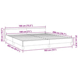 Bed Frame without Mattress Dark Grey 180x200cm Super King Fabric 349894