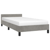 Bed Frame without Mattress Light Grey 90x190cm Single Velvet 349902