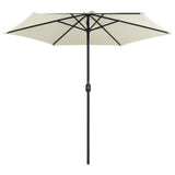 Garden Parasol with Aluminium Pole 270x246 cm Sand White 47345