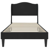 Bed Frame with Headboard Black 90 x 190 cm Velvet 42027949