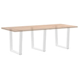 Dining Table Legs V-Shape 3 pcs White 90x cm Steel 4012669