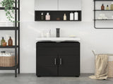Bathroom Cabinet Set with Storage TULUM Black 60 x 34 x 63 cm 880322