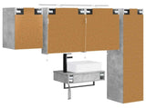 Bathroom Furniture Set 5 pcs Concrete Grey 3407266